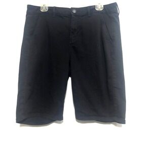American Eagle Women's Bermuda Shorts Size 14 Super Stretch Black Pockets